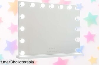 Espejo de maquillaje con luz LED y 15 bombillas, un super chollo rebajado que no podrás dejar pasar para brillar con estilo y confianza en cada mirada.