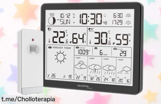 Estación meteorológica con app móvil para que nunca te pille el mal tiempo, ¡aprovecha este precio rebajado y vive conectado al clima!