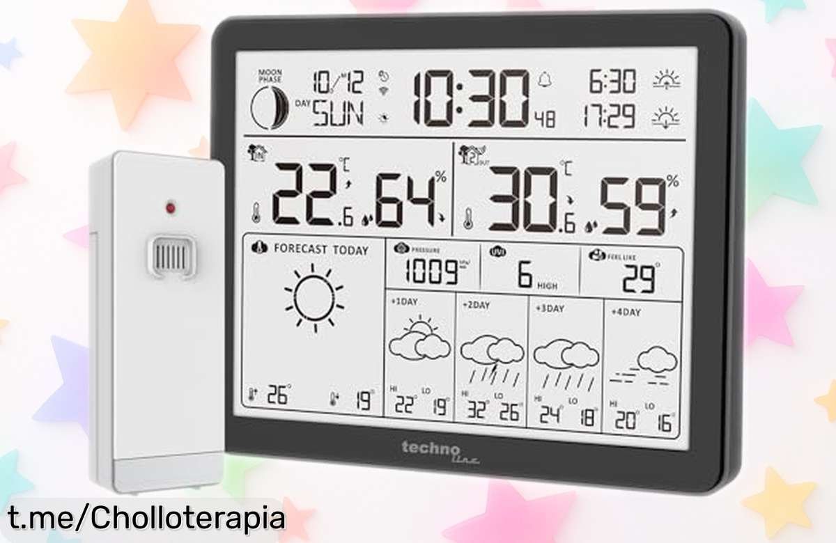 Estación meteorológica con app móvil para que nunca te pille el mal tiempo, ¡aprovecha este precio rebajado y vive conectado al clima!