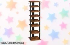 Estante zapatero de 8 niveles HOOBRO, un super chollo para organizar tus zapatos. ¡Aprovecha este precio rebajado y dale a tu espacio el orden que se merece antes de que se acabe!