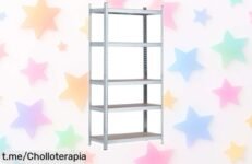 Estantería modular THINIA Home con 5 baldas ajustables, ahora rebajada; un ofertón para organizar tu espacio fácilmente. ¡No te quedes sin ella, tu hogar lo merece!