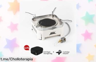 Estufa de gas portátil plegable para exteriores: aprovecha este precio loco y disfruta tus picnics como nunca antes, ¡no te la pierdas y hazla tuya ya!