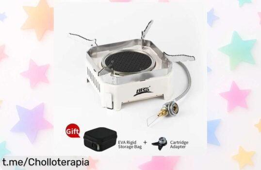 Estufa de gas portátil plegable para exteriores: aprovecha este precio loco y disfruta tus picnics como nunca antes, ¡no te la pierdas y hazla tuya ya!