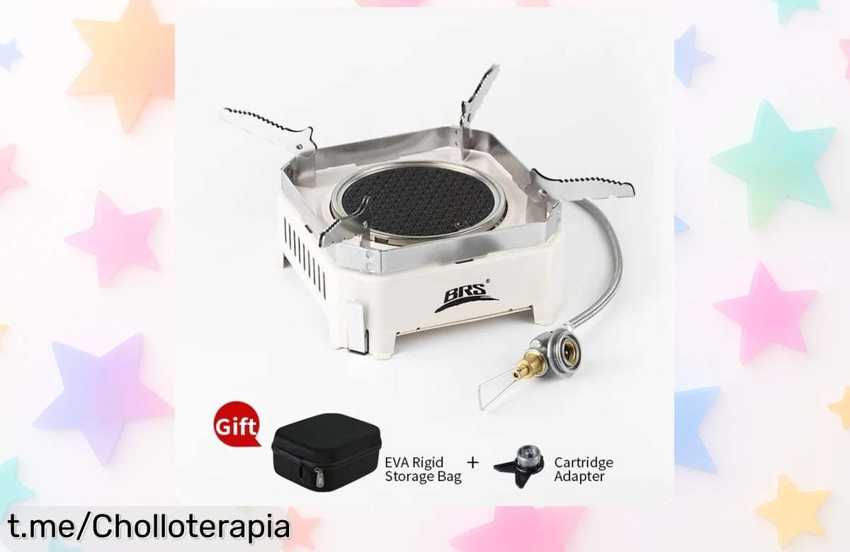 Estufa de gas portátil plegable para exteriores: aprovecha este precio loco y disfruta tus picnics como nunca antes, ¡no te la pierdas y hazla tuya ya!