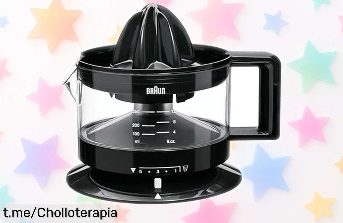 Exprimidor eléctrico Braun con 5 niveles de pulpa ajustable a precio loco: ¡aprovecha este super chollo y convierte tus desayunos en pura felicidad!