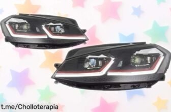 Faro delantero con intermitentes dinámicos LED para Golf 7, precio rebajado y brillo increíble. No dejes pasar este ofertón limitado que transformará tu coche en una joya, ¡consíguelo ya!