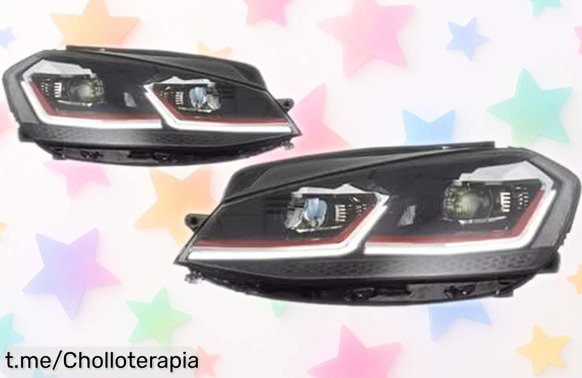 Faro delantero con intermitentes dinámicos LED para Golf 7, precio rebajado y brillo increíble. No dejes pasar este ofertón limitado que transformará tu coche en una joya, ¡consíguelo ya!