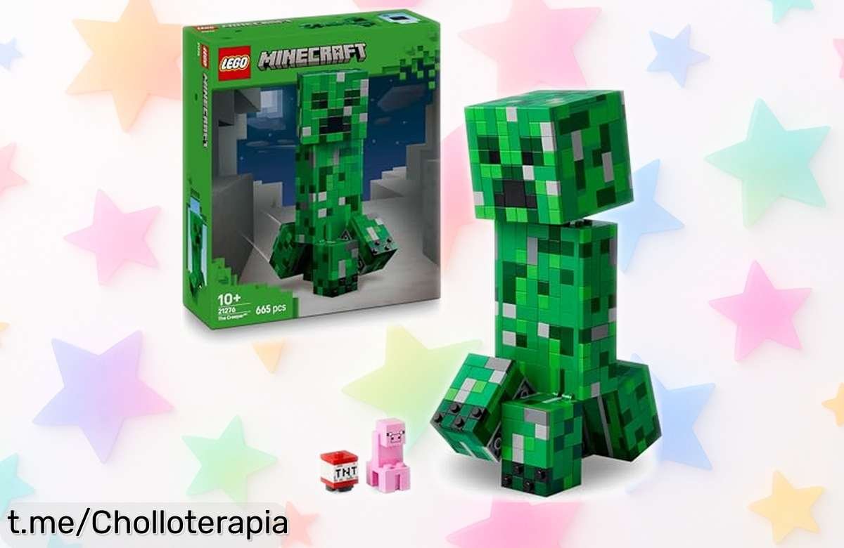 Figura articulada LEGO Minecraft Creeper con compartimento secreto, super chollo a precio rebajado. ¡No pierdas la oportunidad de darle vida a tu gaming room y juega como nunca!