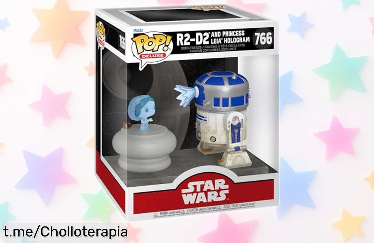 Figura de vinilo Star Wars R2D2 con Leia, edición deluxe a precio rebajado: ¡Hazlo feliz ahora mismo con este super chollo que no puedes dejar escapar!