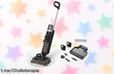 Fregona eléctrica 2 en 1 que aspira y friega a la vez, con súper succión: ¡rebaja loca! No dejes escapar esta oferta increíble para un hogar reluciente.
