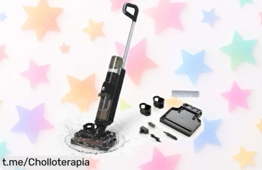 Fregona eléctrica 2 en 1 que aspira y friega a la vez, con súper succión: ¡rebaja loca! No dejes escapar esta oferta increíble para un hogar reluciente.