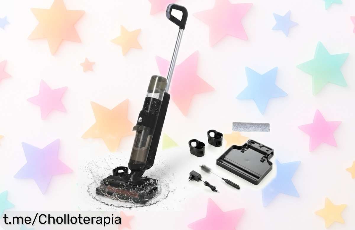 Fregona eléctrica 2 en 1 que aspira y friega a la vez, con súper succión: ¡rebaja loca! No dejes escapar esta oferta increíble para un hogar reluciente.