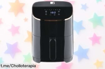 Freidora de aire Bergner 1000W y 4,8L a precio rebajado, cocina rápido y limpia fácil; ¡aprovecha este ofertón que transformará tus platos ya!