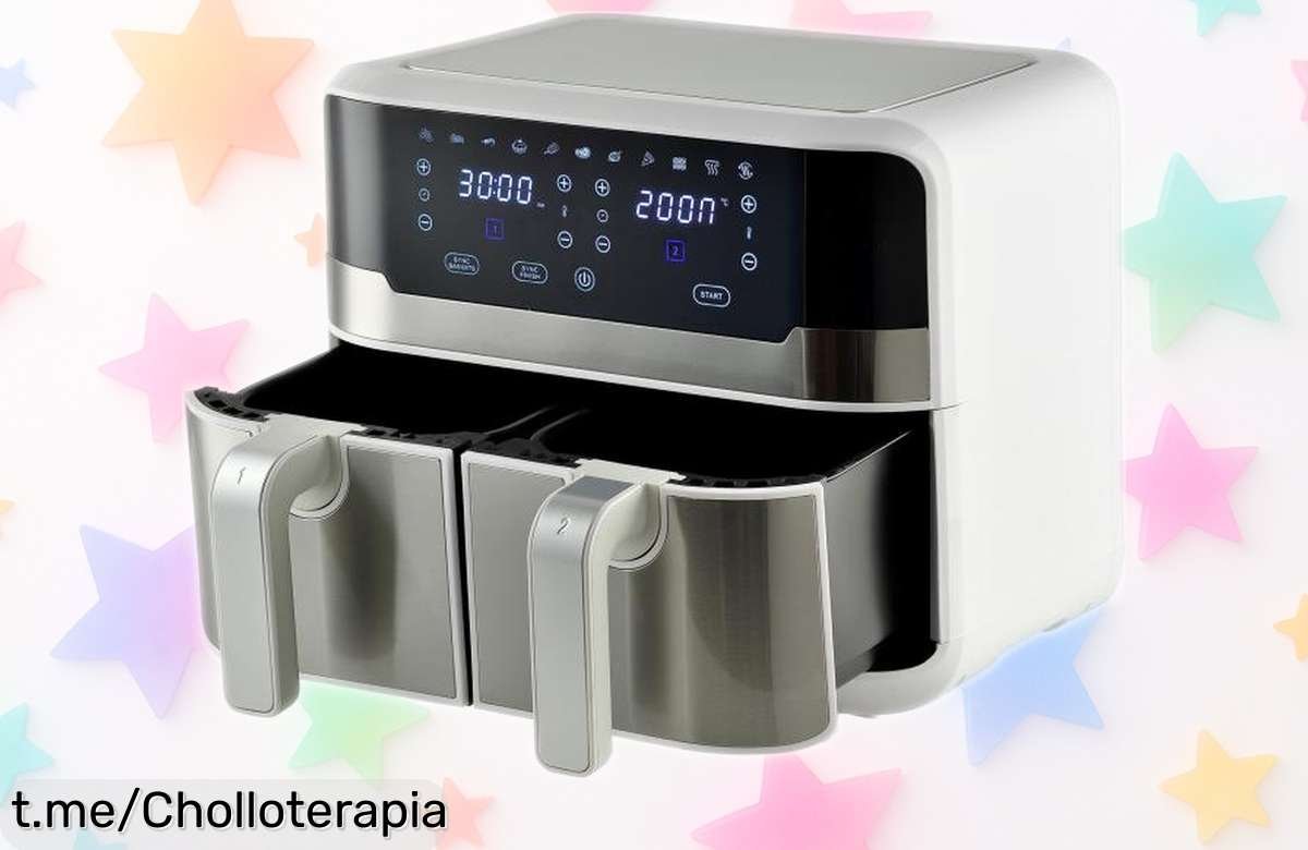 Freidora de aire MasterPro de 9 litros con pantalla táctil, ¡un super chollo! Precios rebajados para cocinar rápido y sano. No te quedes sin ella, ¡corre que vuelan!