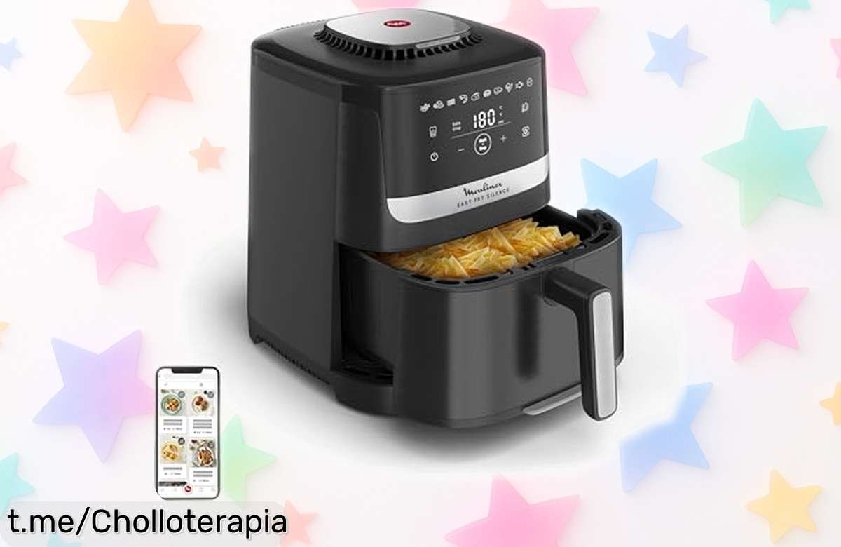 Freidora de aire Moulinex Easy Fry Silence: cocina 55% más rápido, súper silenciosa y a un precio rebajado irresistible; ¡llévatela ya y transforma tus comidas!