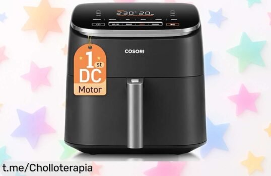 Freidora de aire super rápida Cosori Turbo Blaze 6L: ¡Súper rebaja para disfrutar comidas crujientes y jugosas sin casi aceite! No te pierdas este ofertón ahora mismo.