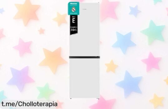 Frigorífico combi Hisense súper silencioso y eficiente con cajón para verduras, ¡rebajado a un precio loco que no puedes dejar escapar! Corre antes de que se acabe la oportunidad.