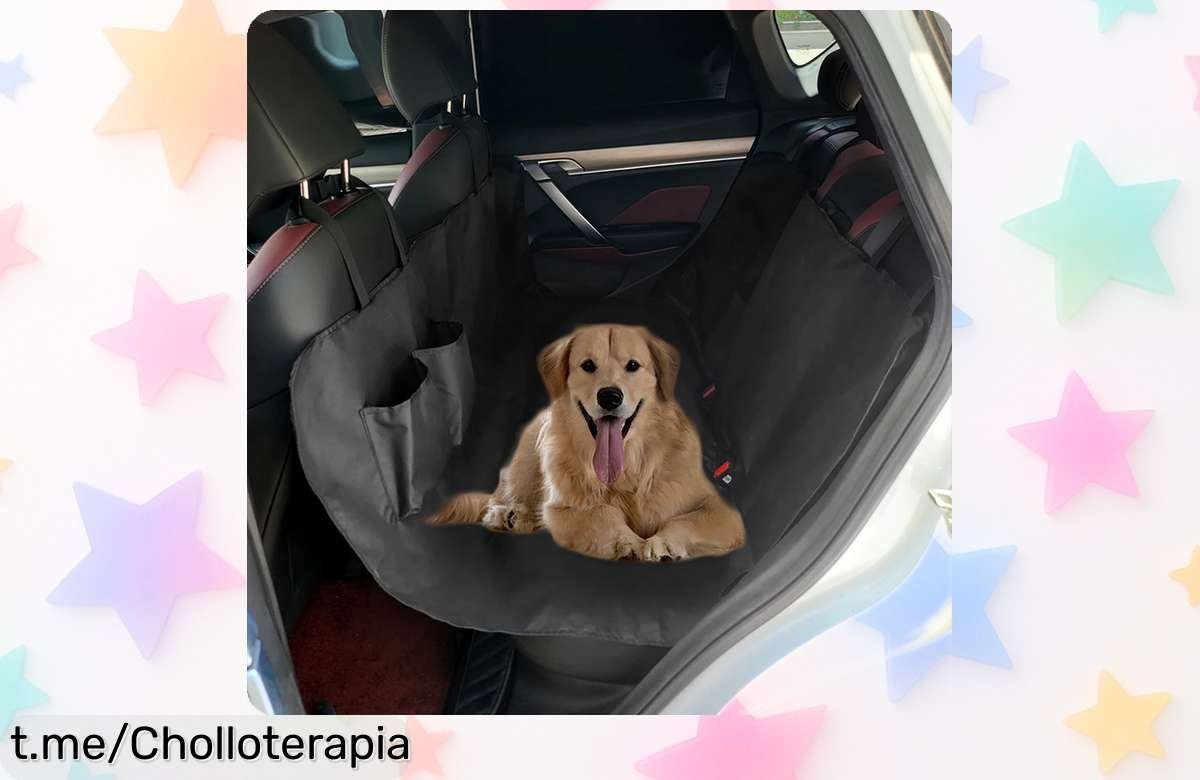 Funda para asiento de coche impermeable Oxford 600D, con bolsillo y precio rebajado que no podrás dejar escapar ¡Haz feliz a tu peludo mientras viajas tranquilo!