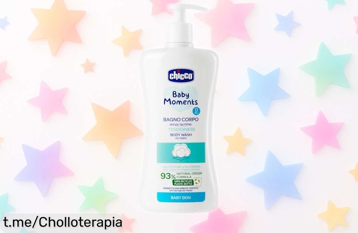 Gel baño bebé Chicco que cuida su piel sensible y no llorará, ahora a precio de ganga: ¡Aprovecha este super chollo para mimar a tu peque con amor antes que se acabe!
