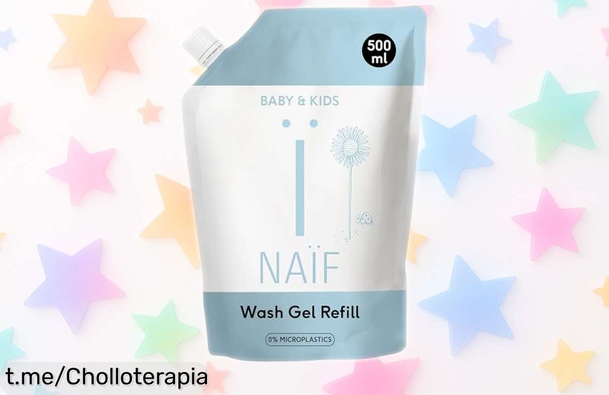 Gel de ducha nutritivo Naïf para bebés y niños, especialmente formulado para pieles sensibles; ¡aprovecha el precio rebajado y dale a tus peques el cariño que merecen ya!