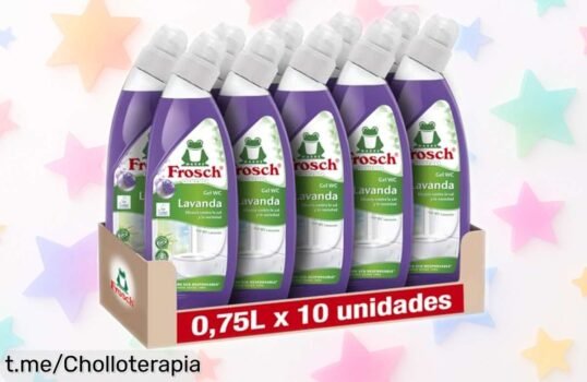 Gel ecológico Frosch para wc con aroma a lavanda: oferta limitada de 10 botellas de 750 ml que hará brillar tu baño ¡no te quedes sin él y disfruta de la frescura ya!