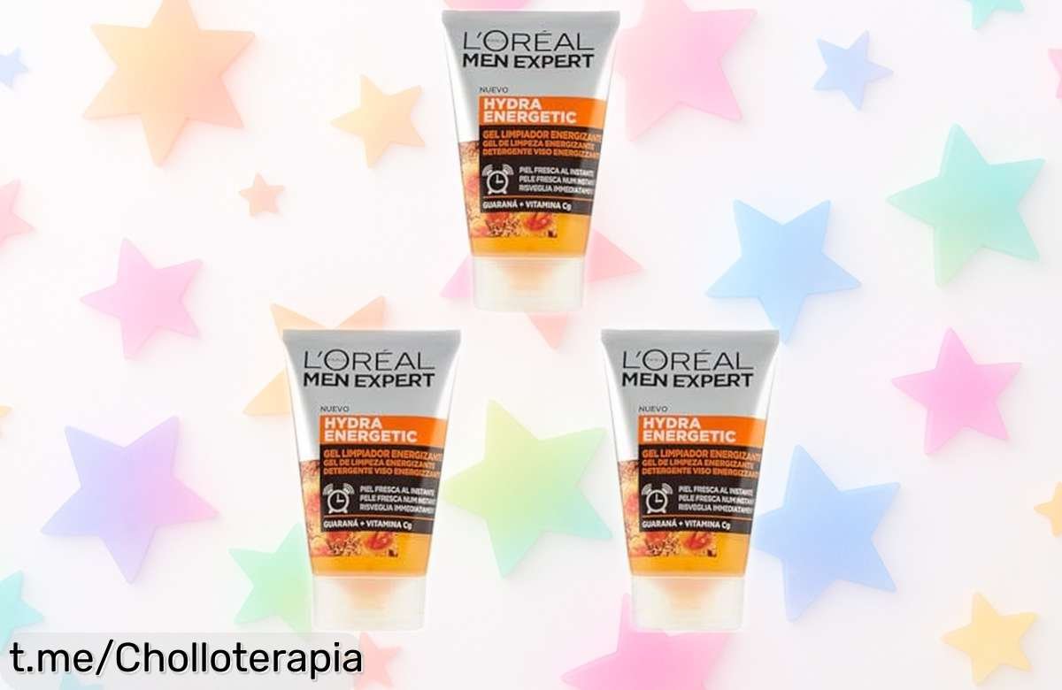 Gel limpiador energizante L’Oreal Paris Men Expert en paquete de 3 a precio rebajado, ideal para revitalizar tu piel y calmar la irritación. ¡Aprovecha este super chollo antes que se acabe!
