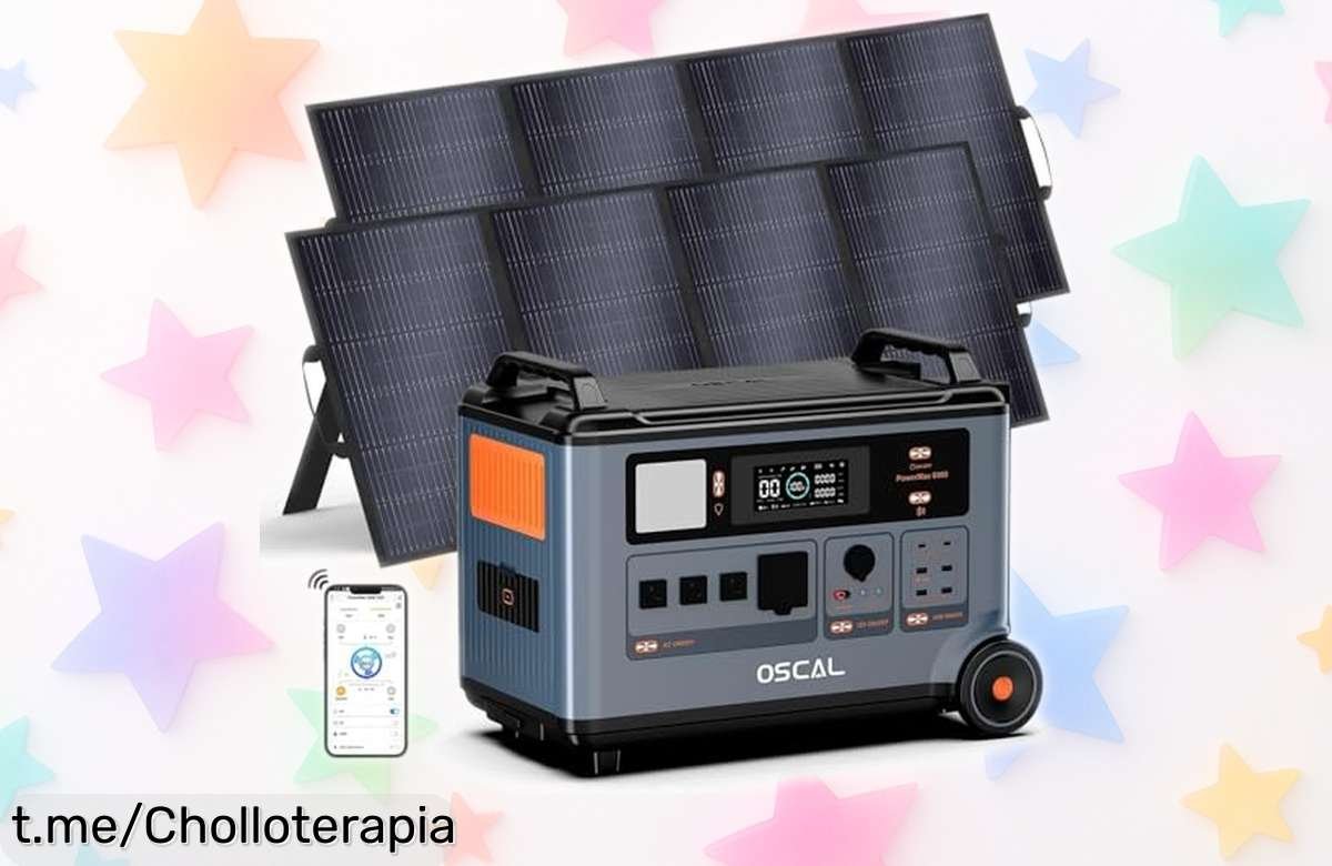 Generador solar portátil con súper carga rápida y mega potencia ahora a precio rebajado; asegúrate energía en casa o donde vayas, ¡no dejes pasar este super chollo!