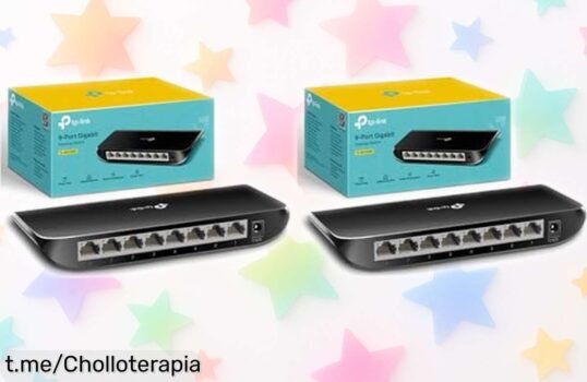 Gigabit switch de red TPLink con 8 puertos a precio loco, mejora tu conexión y disfruta tus tardes online como nunca. ¡No te quedes sin el tuyo!