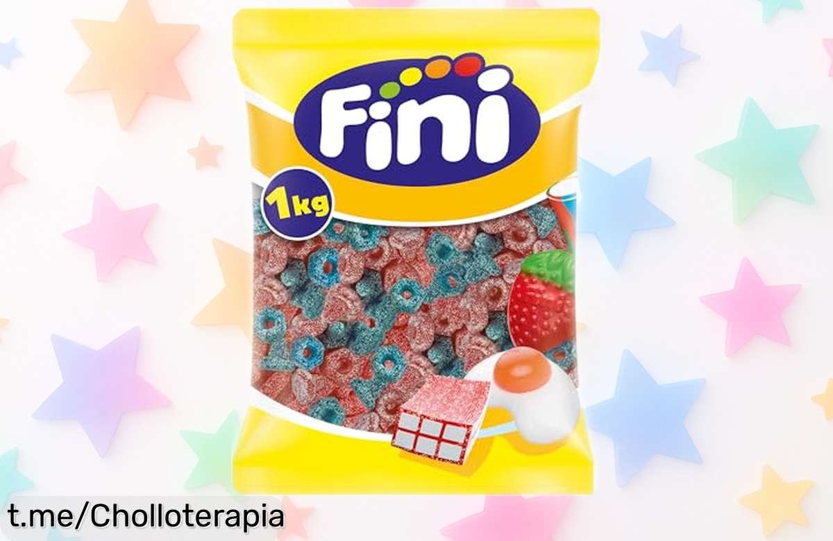 Golosinas súper ácidas Fini en bolsa de 1 kg a precio locura, ideales para fiestas y celebraciones. ¡Aprovecha este chollazo y endulza tu diversión ahora!