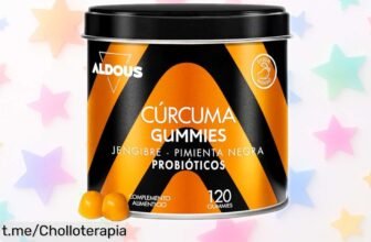 Gominolas de cúrcuma con jengibre: super chollo delicioso a precio rebajado, ¡disfruta su sabor natural y mejora tu digestión antes de que se agoten! No te lo pierdas.