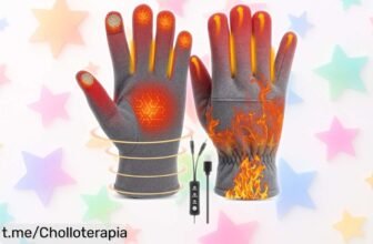Guantes calefactables USB Lomffy que calientan hasta 45 °C, perfectos para disfrutar del invierno sin frío; ¡aprovécha este super chollo antes de que se agoten!