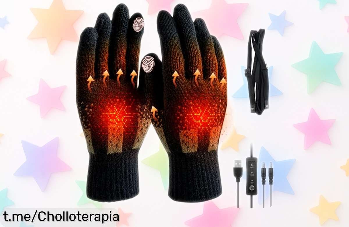 Guantes calefactables USB lyppul que cuidan tus manos y te permiten usar el móvil, ¡ofertón para mantenerte caliente este invierno! No dejes pasar esta oportunidad única.