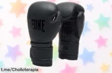Guantes de boxeo Leone 1947 en blanco y negro, talla especial para mujer: el ofertón perfecto que necesitas para sentir la adrenalina del combate ¡Consíguelos antes de que se agoten!
