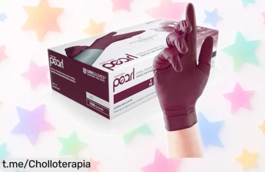 Guantes de nitrilo burgundy Unigloves, tu mejor aliado para alimentos y protección química. ¡Precio rebajado espectacular que no puedes dejar pasar! ¡Hazte con ellos antes de que se agoten!