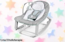 Hamaca mecedora 3en1 Ingenuity con vibraciones relajantes a precio rebajado, un super chollo para que tu bebé sonría y esté calmado. ¡No te quedes sin la tuya!