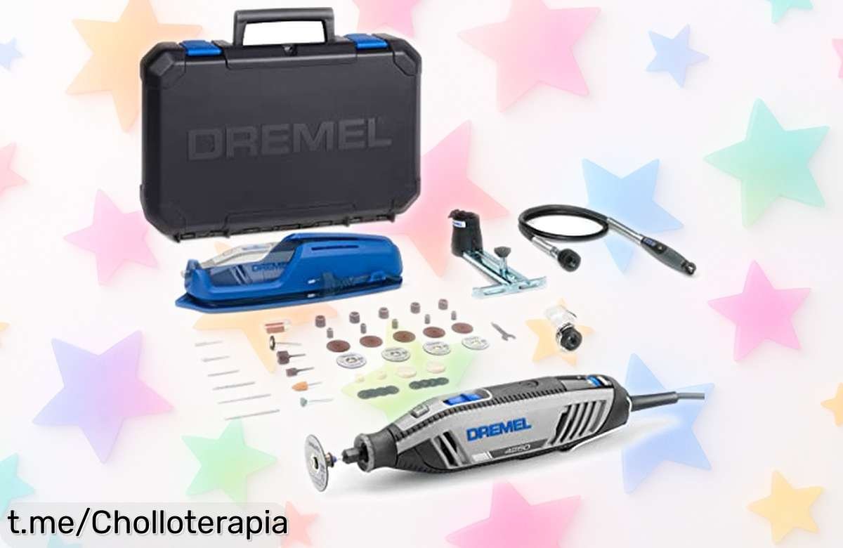 Herramienta rotativa Dremel de 175 W con kit completo ¡super chollo a precio rebajado! No te quedes sin ella y disfruta creando con precisión milimétrica.