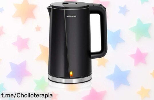 Hervidor eléctrico Aigostar de acero inoxidable con ebullición rapidísima, ¡aprovecha este súper chollo rebajado y siente la chispa del agua caliente sin preocupaciones!