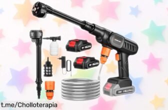 Hidrolimpiadora a batería súper potente con 60 bar y boquilla 6 en 1 rebajada, ¡limpia sin parar y disfruta de un ofertón que hará brillar tu hogar!