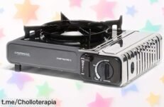 Hornillo de gas Campingaz: cocina donde quieras con seguridad doble y poder ajustable. ¡Chollo imperdible! Aprovecha el precio rebajado y conquista la aventura al aire libre ya.