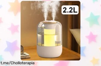 Humidificador de aire de gran capacidad con luz LED nocturna a precio loco, disfruta del frescor en tu hogar y respira mejor durante la noche, ¡no te quedes sin él!