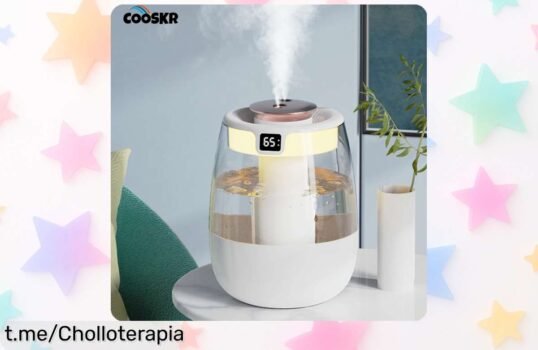 Humidificador de aire profesional con doble puerto de pulverización a precio loco, date prisa y transforma tu espacio en un oasis fresco antes de que se agoten.