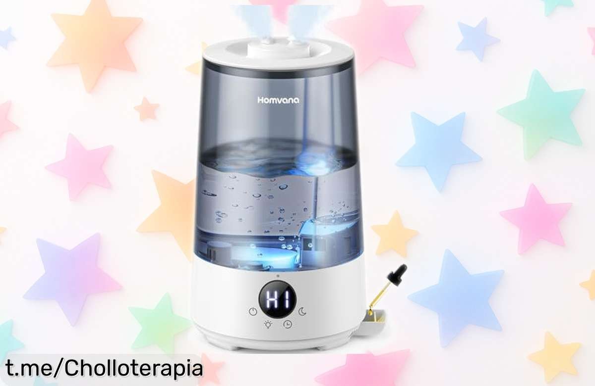 Humidificador silencioso Homvana de 3.6L a precio super rebajado, respira mejor y duerme tranquilo ¡Aprovecha este ofertón antes que se agote!