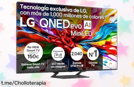 Impresionante TV de 65 pulgadas con MiniLED y 144 Hz, ¡ahora a precio rebajado! No dejes escapar esta súper oferta que mejorará tus tardes al instante.