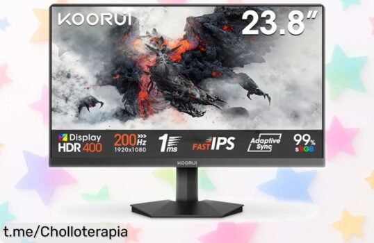 Impresionante monitor gaming de 24 pulgadas con 200Hz y 1ms, ¡rebajado a un precio que no se repetirá! Mejora tu juego y siente la emoción en cada partida, no lo dejes escapar.