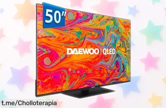 Impresionante televisor QLED 4K Daewoo de 50 pulgadas a precio rebajado, ¡lleva tus series y pelis al siguiente nivel con este super chollo! Corre que vuelan y no te quedes sin el tuyo.