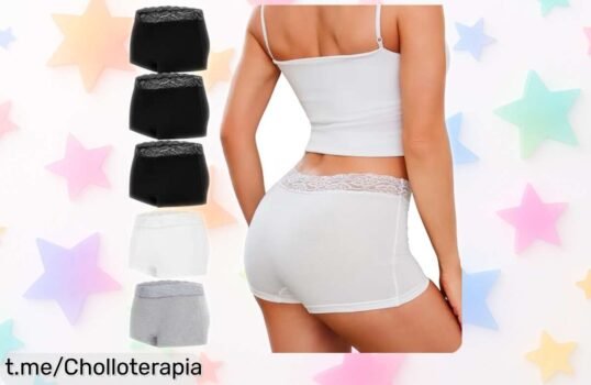 Impresionantes braguitas Leversic con encaje en pack de 5, ¡super chollo para sentirte hermosa y fresca! Precio rebajado por tiempo limitado, corre antes que se agoten.