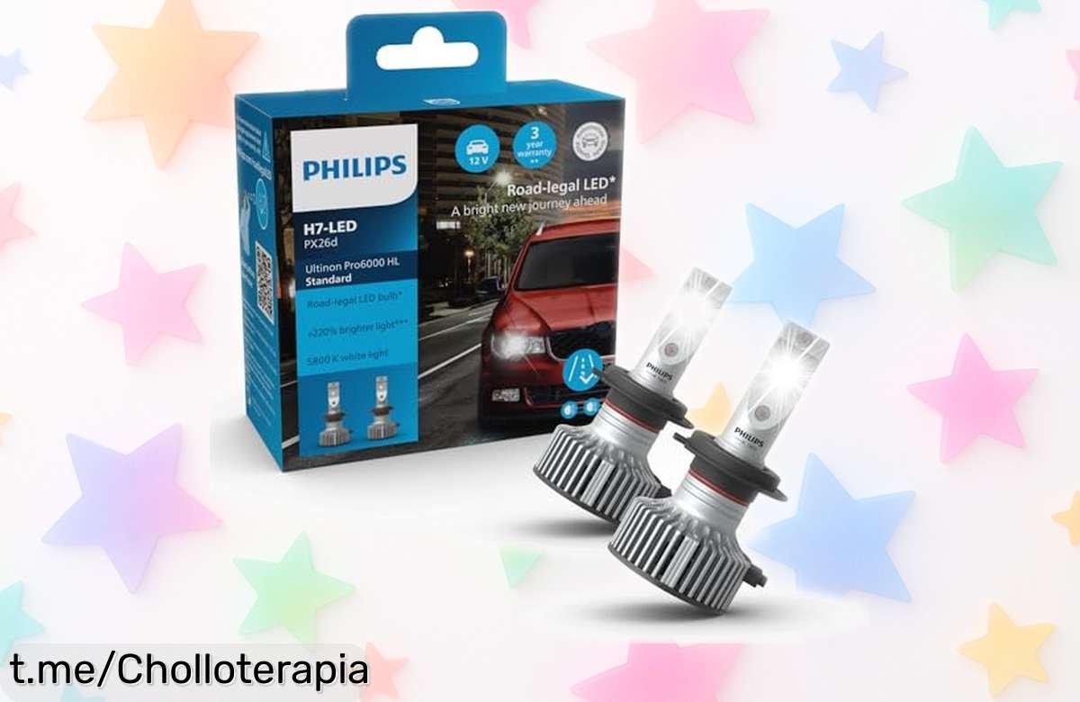 Impresionantes luces LED Philips para tu coche, iluminan un 220% más y ahora a precio rebajado; no dejes pasar esta oferta limitada que hará tus noches más brillantes y seguras.