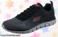 Impresionantes zapatillas Skechers negras con suela flexible a un precio de locura, dale a cada paso la energía que merece ¡No te quedes sin las tuyas antes de que desaparezcan!