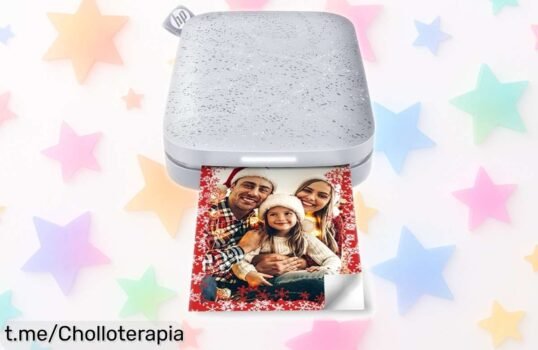 Impresora de fotos instantánea HP Sprocket 2x3 a un precio rebajado, convierte tus recuerdos en fiesta con filtros y pegatinas ¡no pierdas este ofertón que hace sonreír!