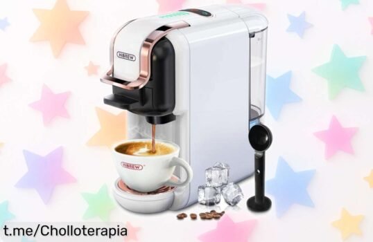 Increíble cafetera portátil 5 en 1 con presión de 19 bares a precio muy bajo, el super chollo que transformará tu café favorito en un momento mágico. ¡Consíguela ya!